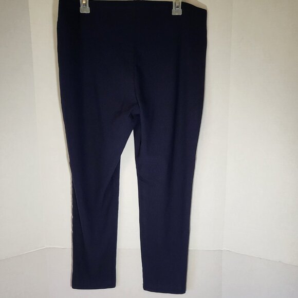 Rafaella Comfort Stretch Pull On Dress Pants Size 16 Navy Blue - Picture 5 of 7